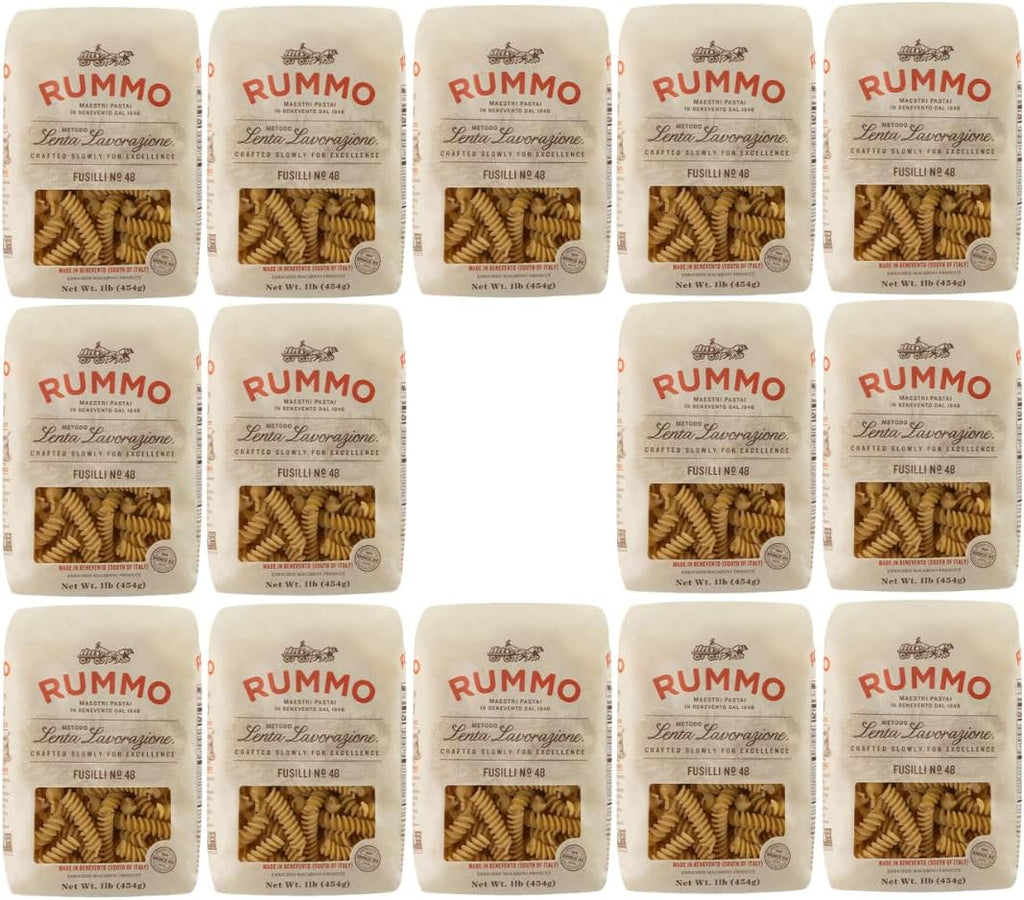 Rummo Fusilli Pasta No. 48, 1 lb (Pack of 14) – Non-GMO, Parve, Premium Italian Dry Pasta