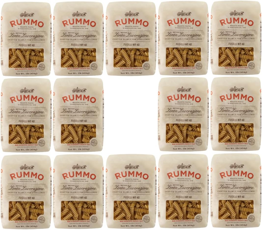 Rummo Fusilli Pasta No. 48, 1 lb (Pack of 14) – Non-GMO, Parve, Premium Italian Dry Pasta