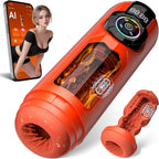 Heating Male Masturbator Penis Pump, Upgrade 5 in 1 Male Sex Toys for Men, AI Interaction APP Control with 9 Vibrating & Licking & Thrusting & Suck Modes, Adult Sex Toy Machines Devices Pocket Pussy