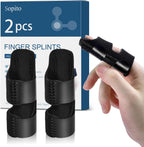 Sopito Finger Splint, 2pcs Finger Brace Support Stabilizer for Index, Middle, Ring Fingers Straightening Arthritis Knuckle Immobilization