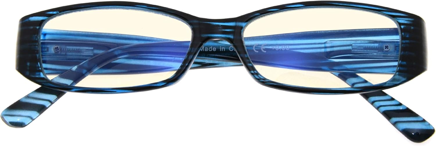 CessBlu Computer Glasses with Crystals for Women Reading Blue Light Filter Eyeglasses
