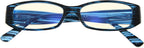 CessBlu Computer Glasses with Crystals for Women Reading Blue Light Filter Eyeglasses