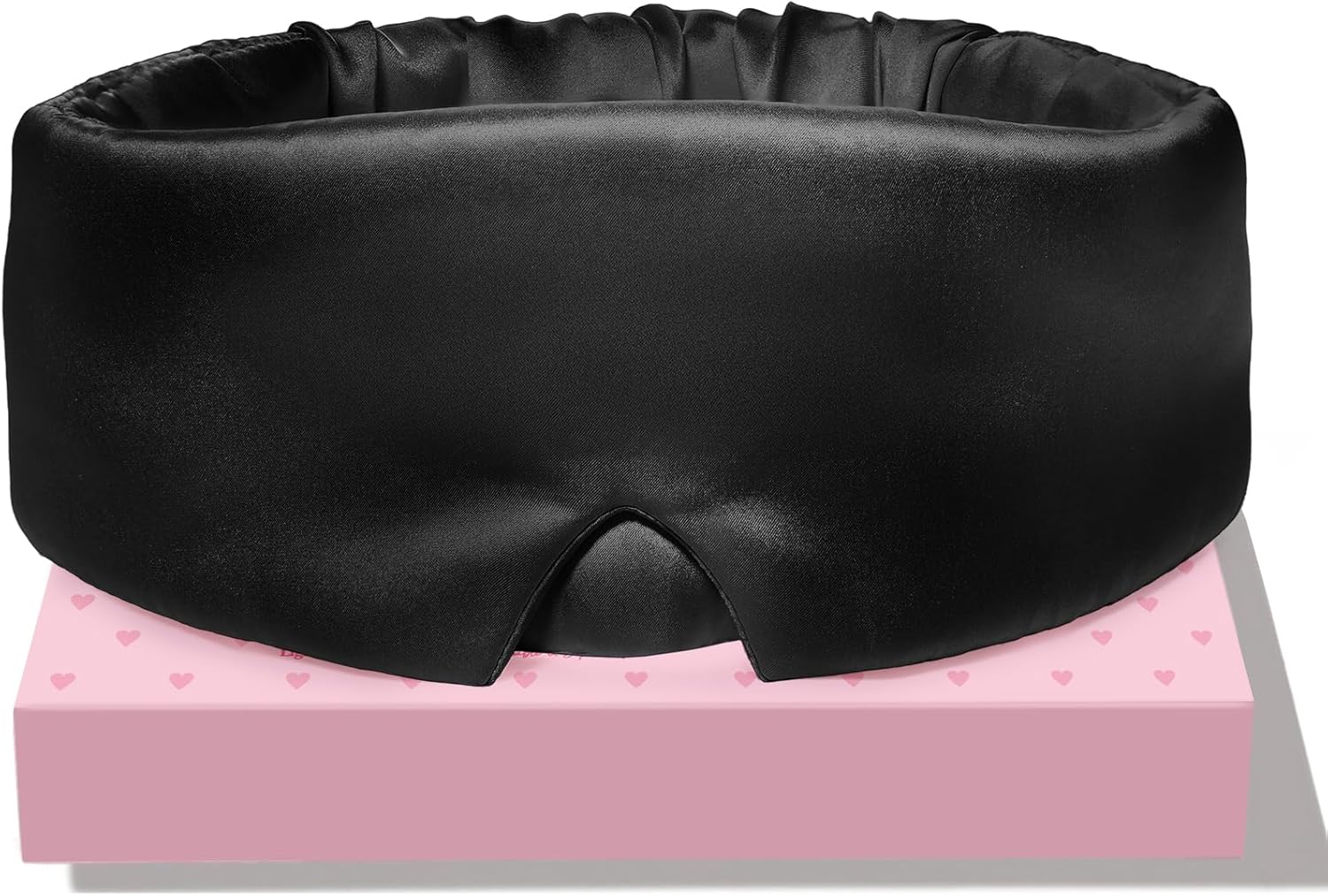 LitBear 100% Mulberry Silk Sleep Mask for Women & Men, Soft and Comfortable Eye Mask for Side Sleepers, Blackout Sleeping Mask for Home, Travel, Office, or Napping (Black)