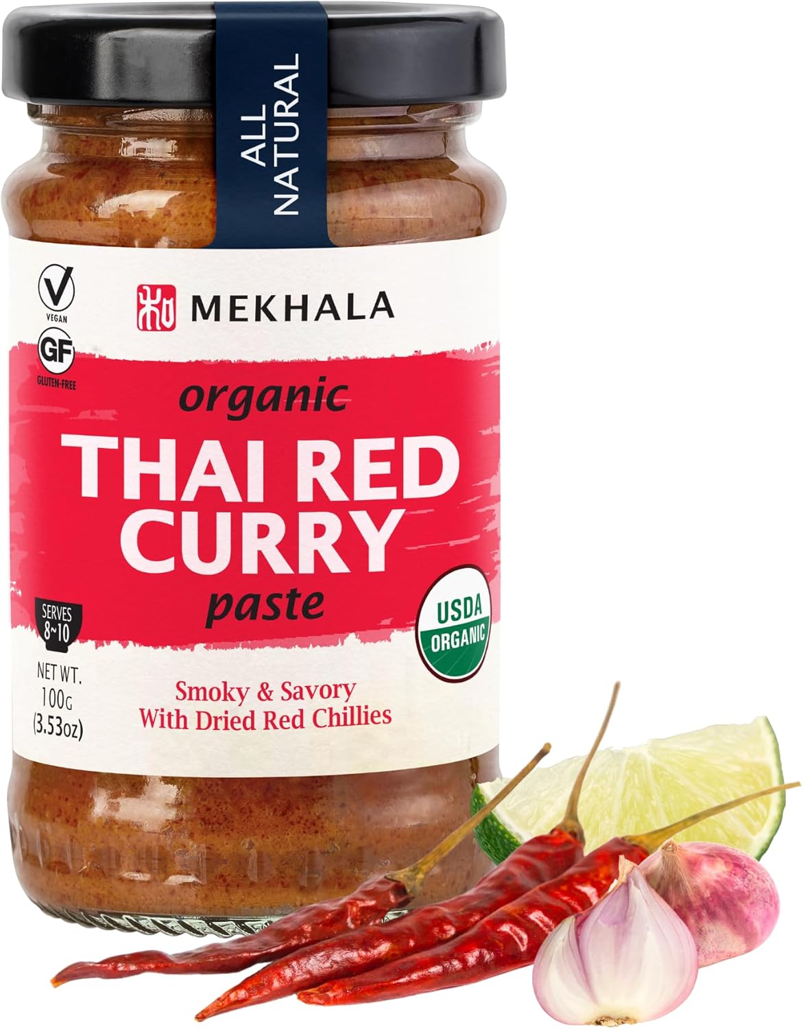 Mekhala Organic Thai Red Curry Paste, 3.53 oz