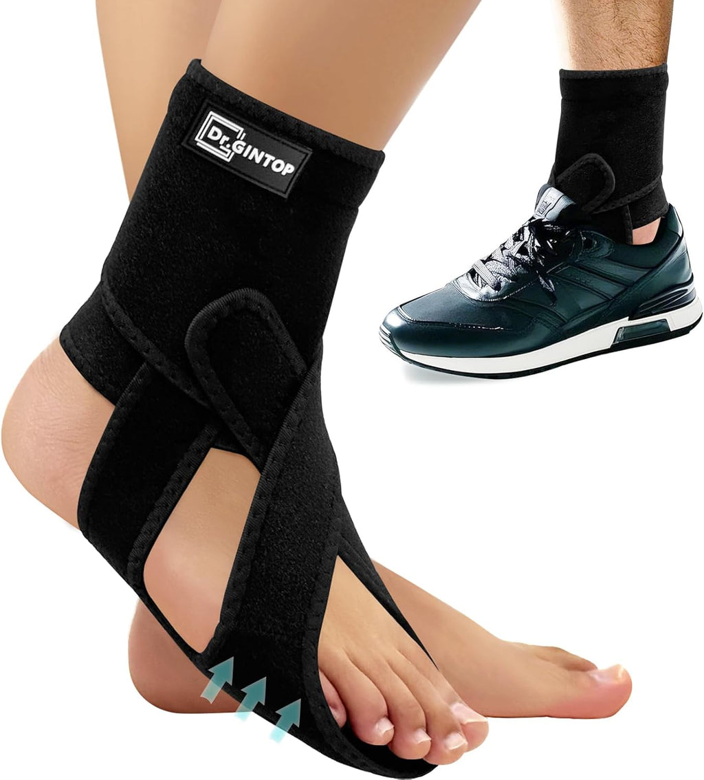 AFO Foot Drop Brace for Walking, Plantar Fasciitis Night Splint, Ankle Foot Orthosis, Drop Foot Brace w/Arch Support Relief Pain for TBI, ALS, MS Stroke, Fracture, Spinal Cord Injury Right