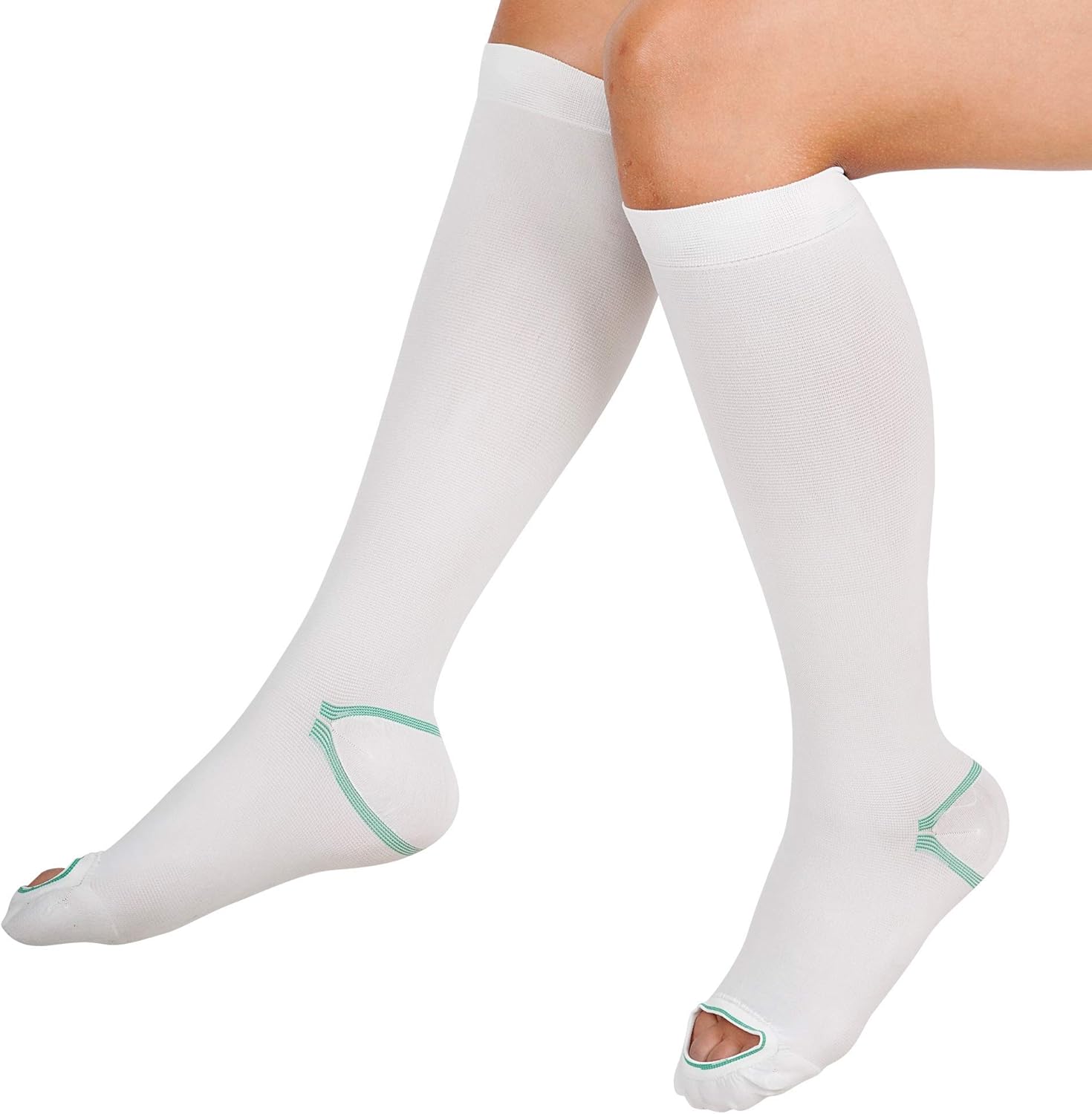 invera Anti Embolism Compression Stockings, Knee High Unisex Ted Hose Socks 15-20 mmHg Moderate Level
