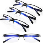 4 Pack Blue Light Blocking Reading Glasses 1.5 Men Women Glare UV Filter Blocker Readers 1.0 1.25 1.5 1.75 2.0 2.25 2.5 2.75 3.0 3.5 4.0 Black, 1.50