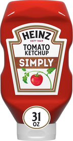 Heinz Simply Tomato Ketchup with No Artificial Sweeteners, 31 oz Bottle