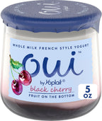 Oui by Yoplait French Style Black Cherry Whole Milk Yogurt, 5 OZ Jar