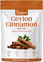 Living Root Ceylon Cinnamon Powder - LivingRoot with MCT Oil 7200 mg Equivalent per Serving, Highly Bioavailable Herbal Supplement, Non-GMO, Gluten-Free - 300g (10.5 oz)