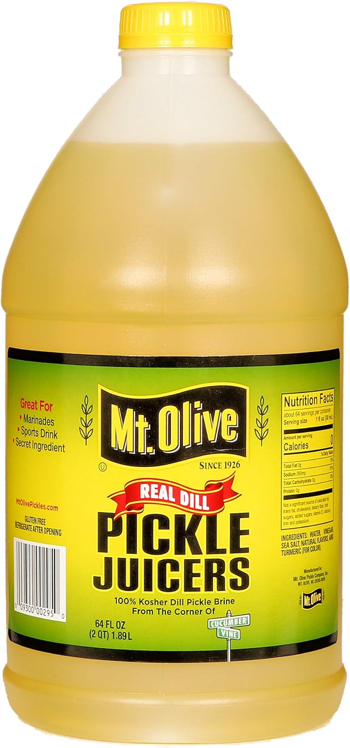 Mt. Olive Pickle Juice 100% Kosher Dill Pickle Brine, 64 Ounce Bottle