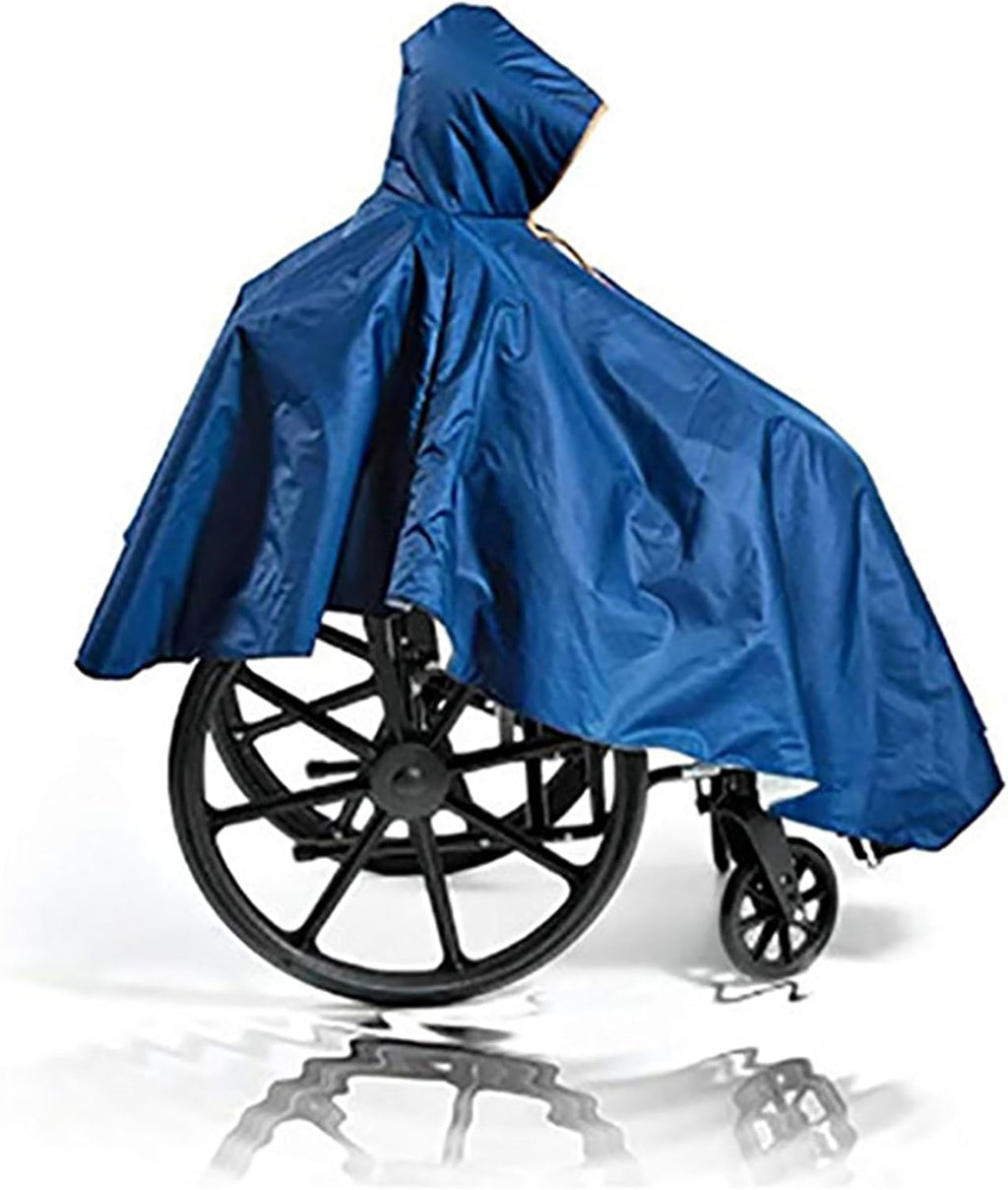 Waterproof Wheelchair Poncho, Windproof Rain cover adults Mobility Scooter Poncho Cape