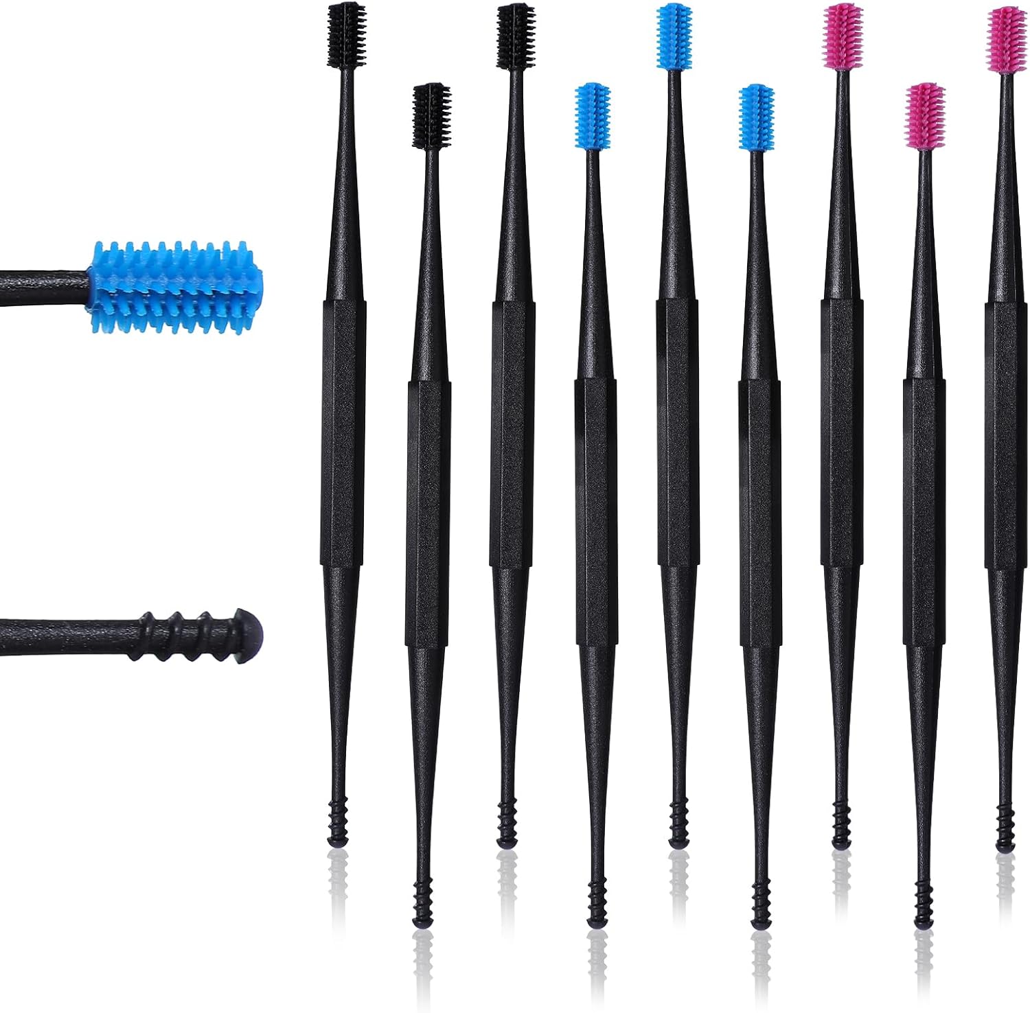 Piriuuo 9 Pcs Ear Wax Removal Tool Spiral Ear Wax Remover Silicone Ear Cleaning Kit Reusable Ear Cleaner Wax Remover for Ears Safe Ear Wax Removal Tool for Olders Adult Kids