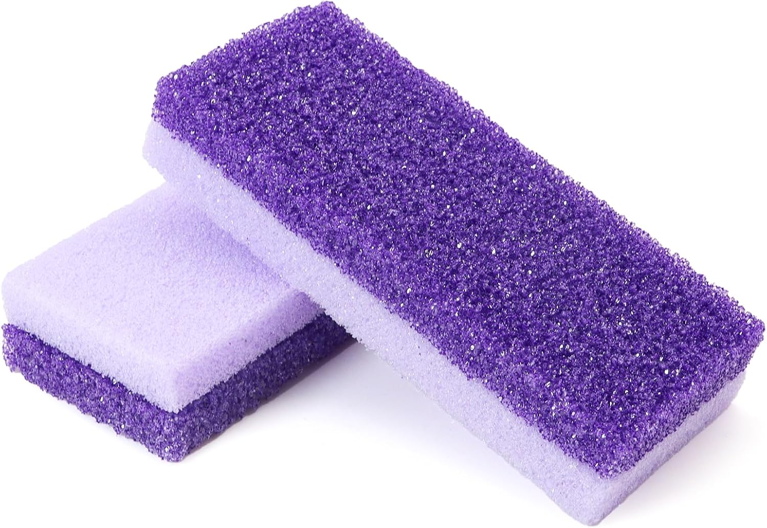 Foot Pumice Stone 2 Pack Pedicure Stone for Feet Pumice Sponge for Feet Callus Remover and Scrubber Double Sided Pedicure Foot Pumice Stone for Feet and Heels Callus and Dead Skins (Purple)