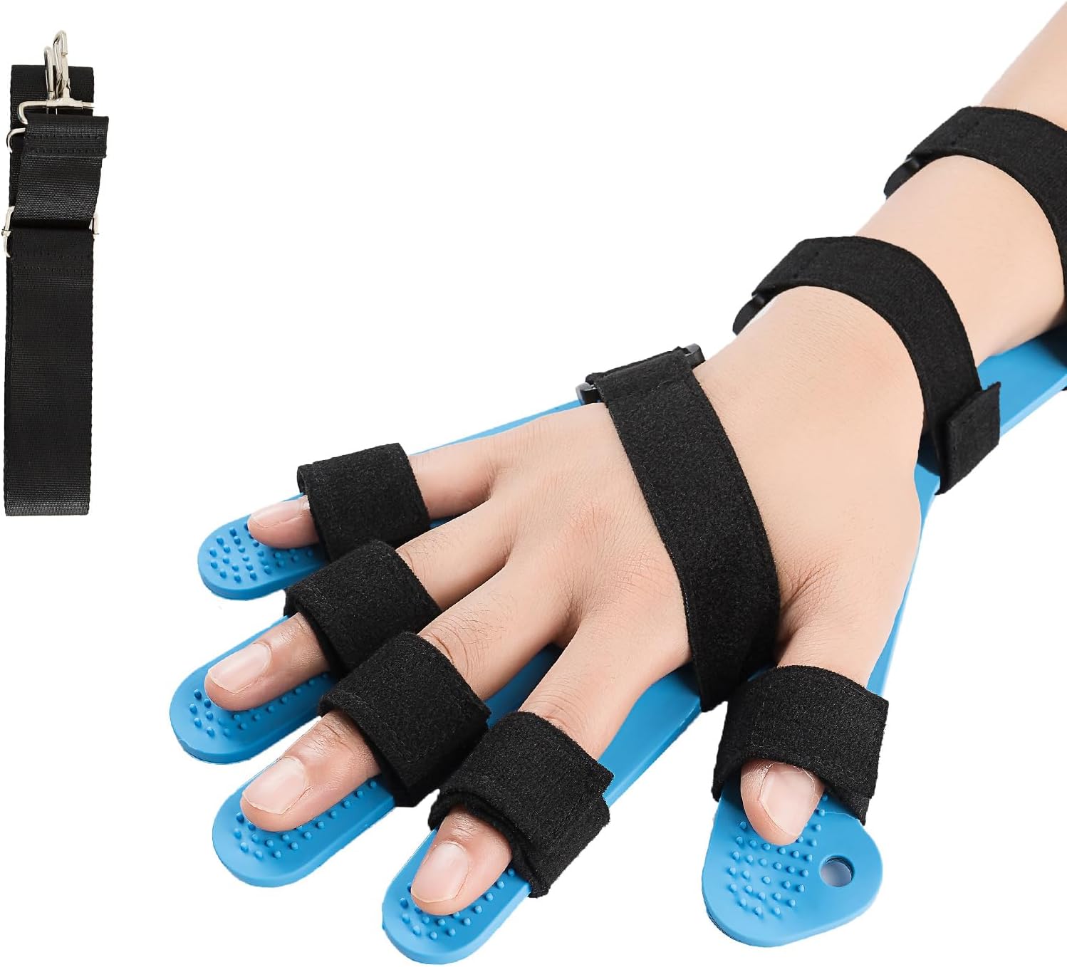 Resting Hand Splint for Stroke Support – Adjustable Finger Separator Brace for Spasticity & Contracture, Helps Prevent Finger Curling & Stiffness,Suitable for Adults, Elderly