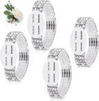 Tucnoeu 4 Pcs Corsage Wristlet Bands Rhinestone Bracelet, Rhinestone Wrist Corsage, Elastic DIY Wrist For Wedding Party Prom Bride Shower Party Anniversary