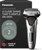 Panasonic ARC5 Electric Razor for Men Face, Wet & Dry Shavers with Foil Shaver, Pop-up Trimmer, Ultra-Fast 5-Blade, Smart Shave Sensor, 16D Flexible Pivoting Head - ES-ALV6HS (Silver)