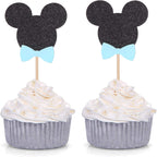 24 Counts Minnie Mouse Inspired Cupcake Toppers Male Baby Shower Party Picks
