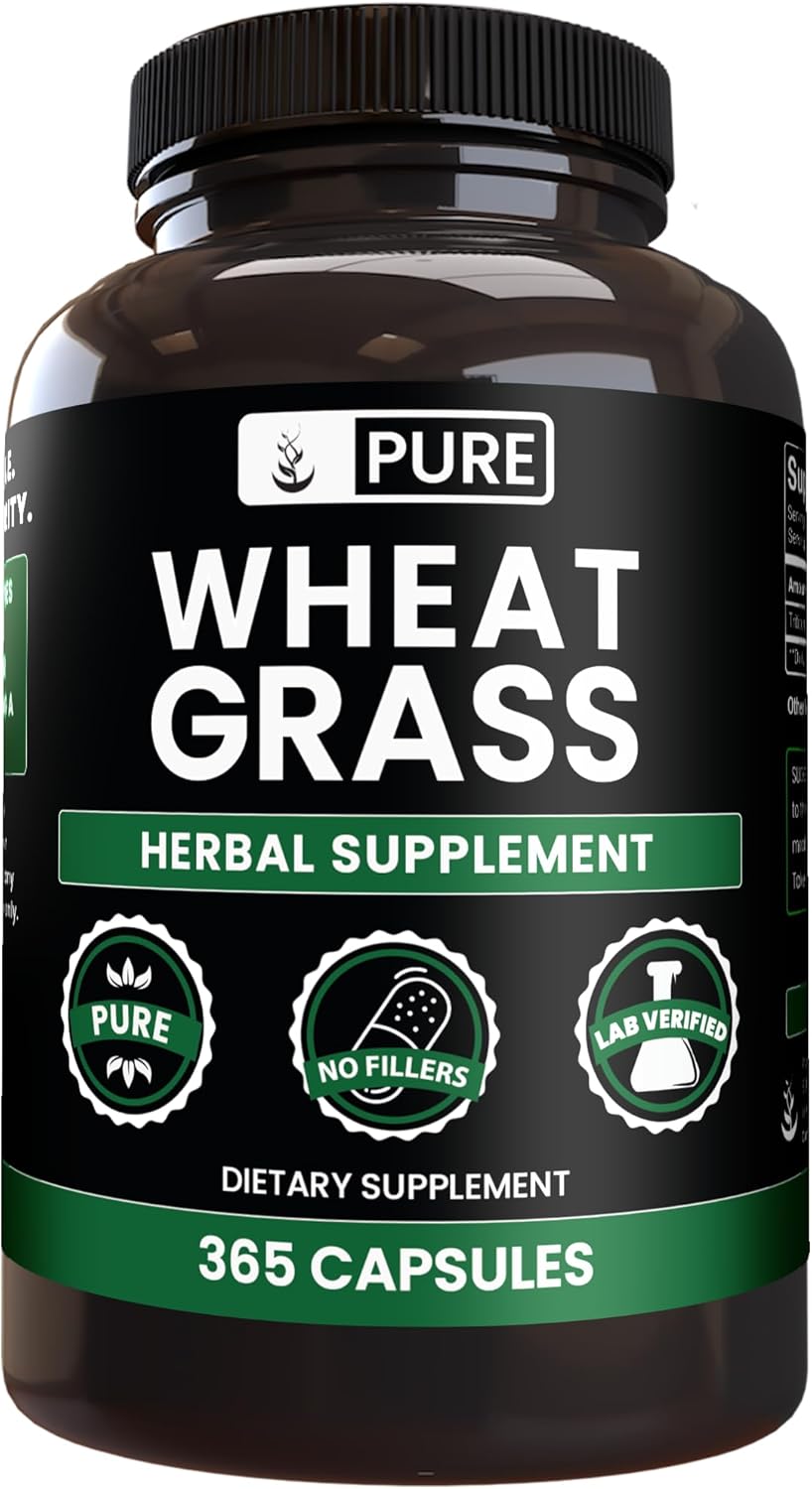 Pure Original Ingredients Wheat Grass (365 Capsules) No Magnesium Or Rice Fillers, Always Pure, Lab Verified