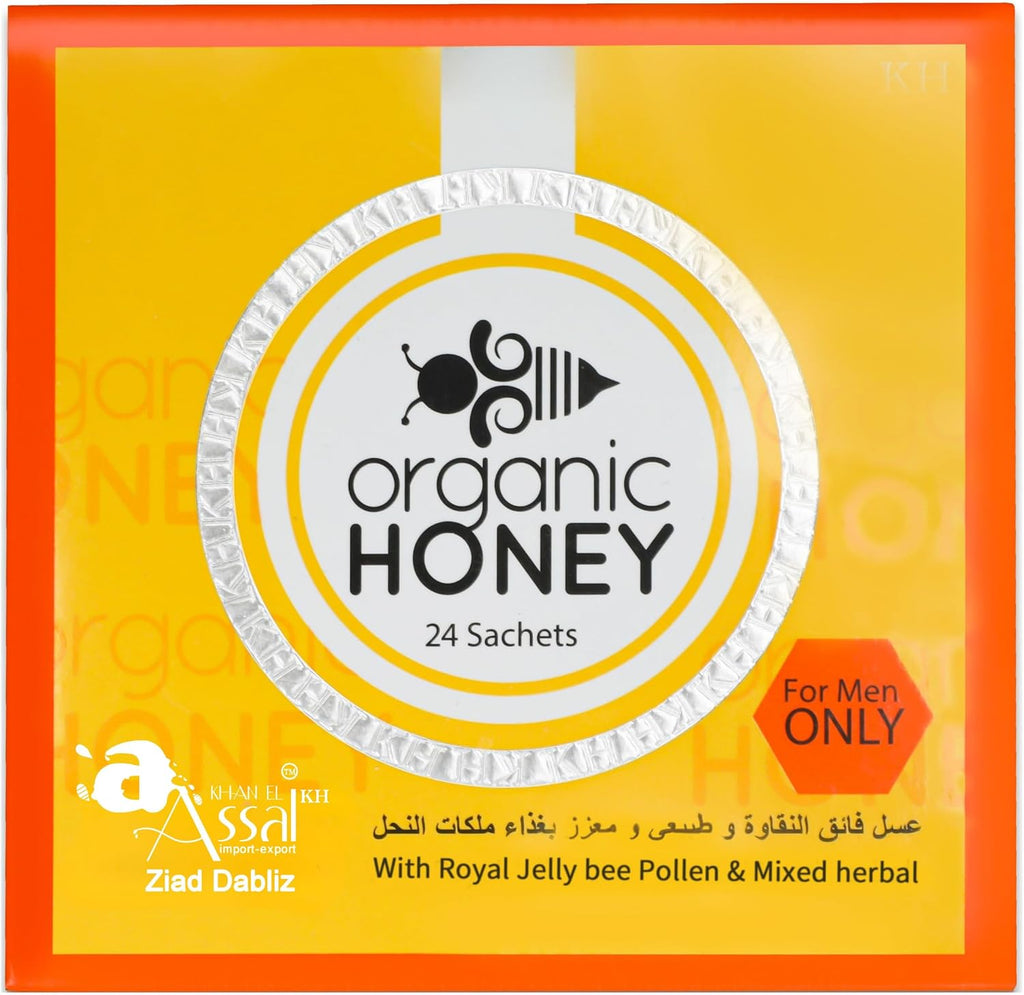 Organic Natural Honey (Large Pack of 24 Sachets 10Gram Each)