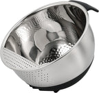 Rice Washing Bowl with Strainer Quinoa Washer Bowl, Stainless Steel Side Drainers Colander for Cleaning Fruits, Vegetables, and Beans - Versatile Kitchen Tool