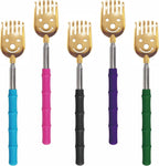 CERRXIAN 5 Pack Telescoping Back Scratcher, Portable Extendable Back Scratcher, Telescoping Metal Back Scratchers/Hand Massager with Soft Rubber Handles for Adults, Kids,Dogs