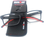 Foster Grant Ironman Reading Glasses, Black/Red (+2.50)