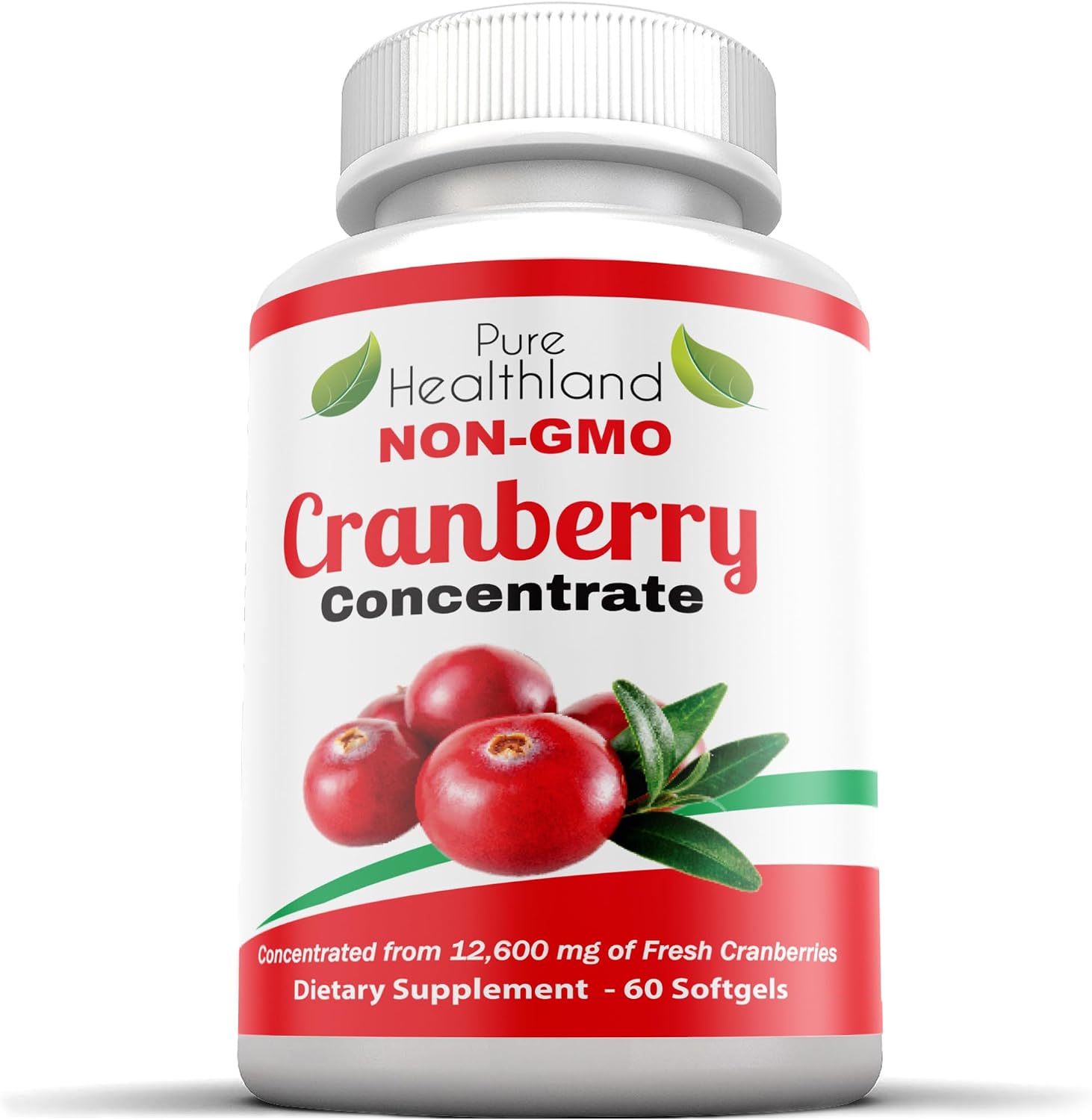 Cranberry Concentrate 252mg Per Softgel | 50:1 Extract | 60 Easy to Swallow Softgels for Men & Women, 1 Bottle