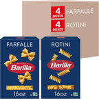 BARILLA Pasta Variety Pack, Farfalle & Rotini, 16 oz Boxes (8 Pack) - 8 Servings/Box, Made in Italy with Durum Wheat
