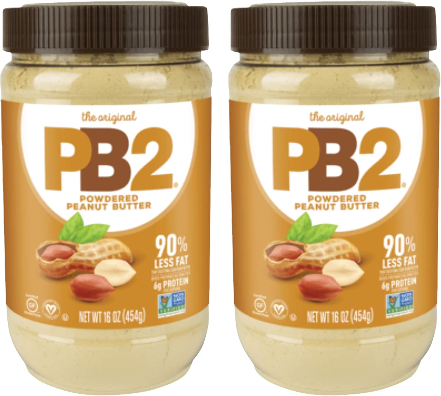 PB2 Powdered Peanut Butter, 1lb Jar (2-pack)