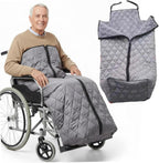 Wheelchair Leg Cover, Warm Blankets for Winter Thicken Warm Fleece-Lined Wheelchair Blanket Windproof Cozy Leg Cover with Zipper for Elderly Patients and Disabled for Winter