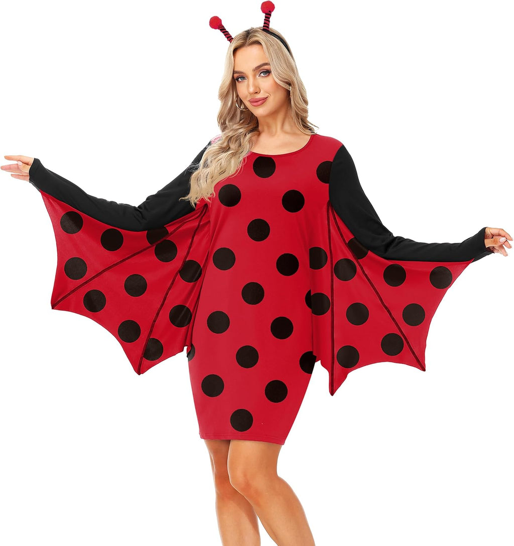 Women Halloween Costumes Long Sleeve Turkey Dress Cosplay Party Outfits