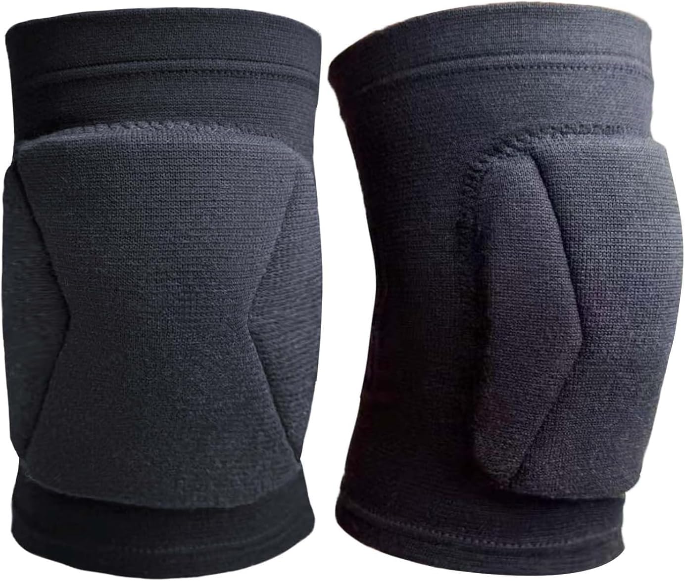 XXL Knee Pads for Volleyball Women & Men, Dance Kneepads for Football Basketball, Soft Padded Knee Sleeve for Skating Wrestling Skateboarding, Elastic & Protective Knee pad for Adult Sports, Black 2XL