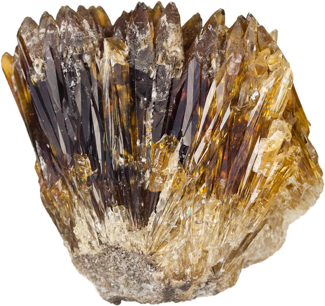 mookaitedecor Natural Raw Amber Calcite Crystal Cluster Geode Stone Mineral Specimen Gemstone for Reiki Healing Home Decoration(0.22-0.33 lb)
