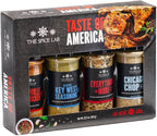 The Spice Lab Taste of America Gourmet Spice Set – BBQ & Grilling Seasonings Collection, Made in USA, Kosher, Non-GMO, Gluten-Free – Premium Cooking Gift Set