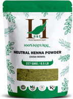 H&C 100% Pure Neutral Henna Powder/Colorless Henna/Senna Powder/Cassia Obovata (227g / (1/2 lb) / 8 ounces) For conditioning your hair without coloring.