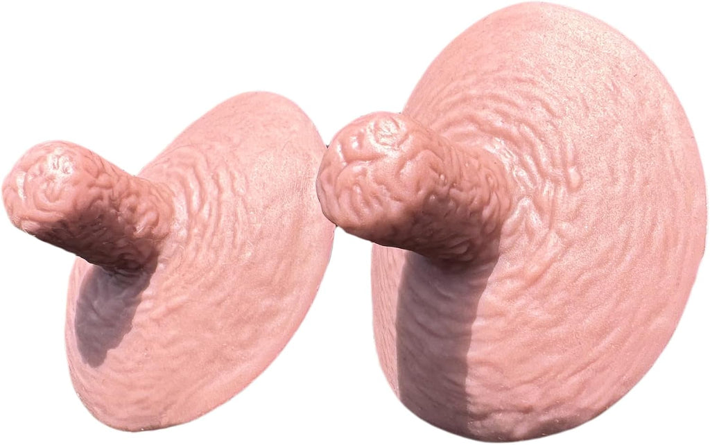 BIMEI 1 Pair Self-adhesive Extra Large And Long Silicone Nipple Cover for Breast Form Crossdresser F9