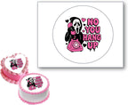 No you Hang up, Custom Edible image for cakes. Make your Own Cake Toppers, Different sizes, Birthday Cake Topper, Bento cake,Halloween spooky scary movie theme.