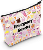 JXGZSO Emergency Snacks Food Storage Bag Foodie Reusable Zipper Pouch Food Safe Bag Snack Lover Gift (Emergency snacks 2)
