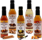 Barista's Secret® Coffee Syrups Variety Pack – Gourmet Flavored Syrup Set for Coffee, Drinks & Desserts – French Vanilla, Caramel, Hazelnut, Toffee, Brown Sugar Cinnamon – 5 Pack, 12.7 oz Each