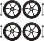 7 Inch Wheels for Walker Replacement Wheels 4Pcs Wheelchair Front Castor Replacement: Drive Walker Parts Universal Fit Black