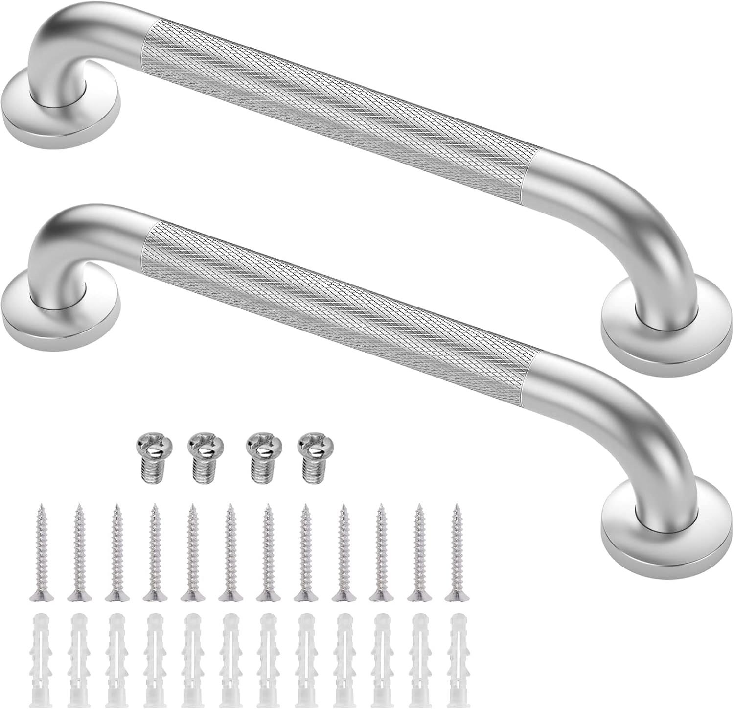 Grab Bars for Shower, 2 Pack 16 Inch Anti-Slip Safety Shower Handle for Senior, Stainless Steel Shower Grab Bars, Handicap Elderly Bathtub and Toilet Bathroom Assist