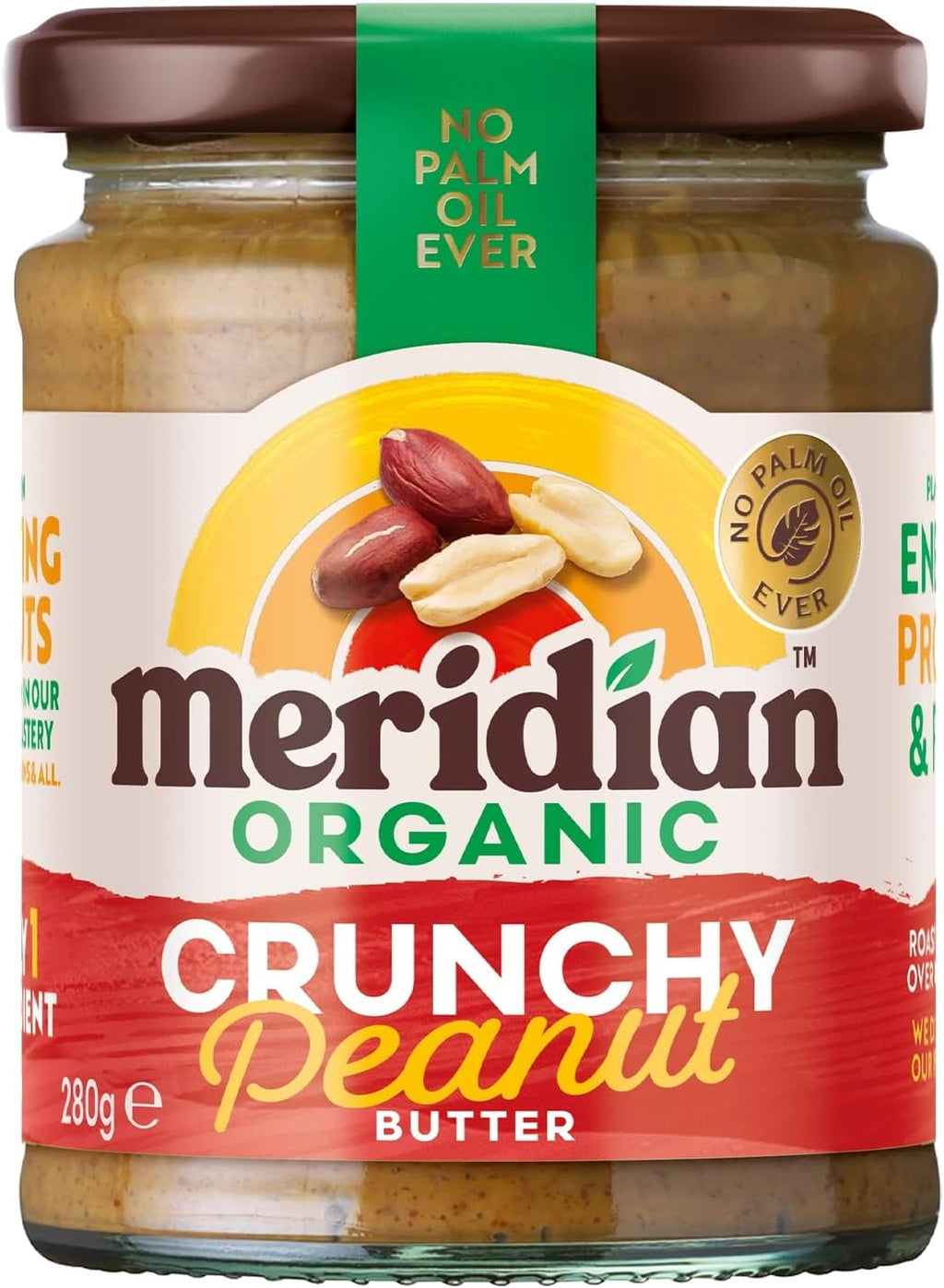 Meridian - Organic Peanut Butter Crunchy 100% - 280g