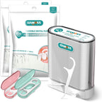 Dental Floss Picks Dispenser-308 Count Professional Cavity Resistant Flossers-LIAMOSS Automatic Pop Up Organiser Case-Intelligent Sealed Storage-Adults Best Dental Care Oral Tools