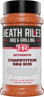 Heath Riles BBQ Rub - Competition Seasoning, Champion Pitmaster Recipe, Legendary BBQ Rubs For Smoking & Grilling, 80+ BBQ Championships, 8 oz.