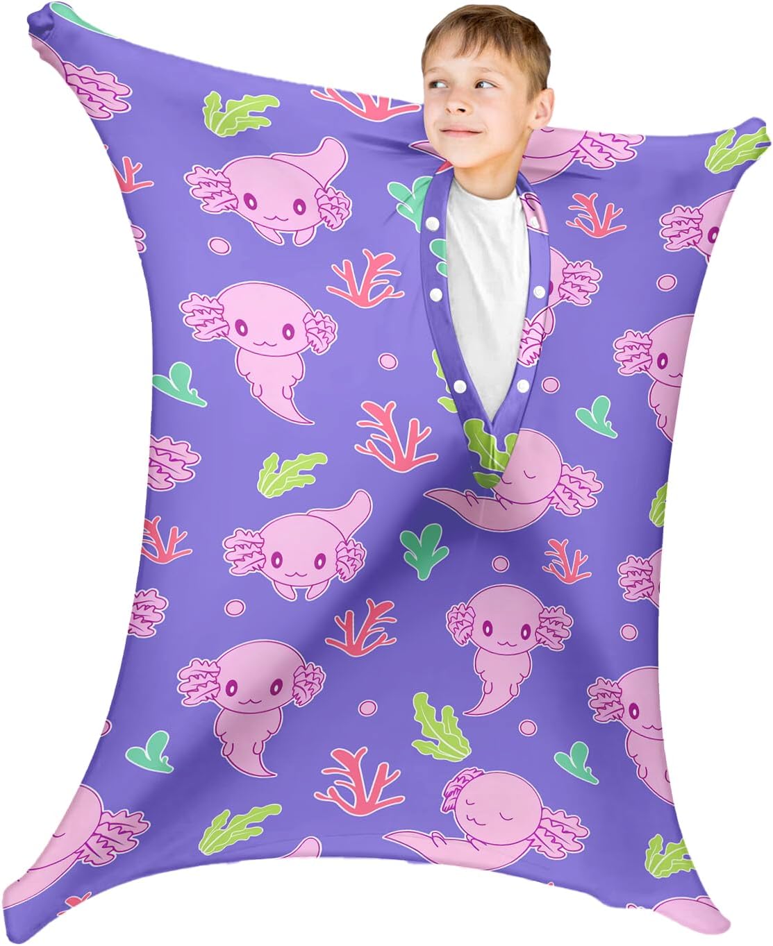 Axolotl Stretchy Sensory Body Socks - Stretchable Sensory Sack to Help Kids Relax and Focus - ADHD and Improve Sensory Full Body Sock for Kids (Small)