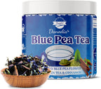 Danodia Foods Blue Pea Tea with Wild Green Tea & Cinnamon (2.5oz/70g) | Naturally Caffeine-Free Herbal Infusion Butterfly Tea | Color-Changing | Warm & Aromatic | Hot & Iced | No Additives