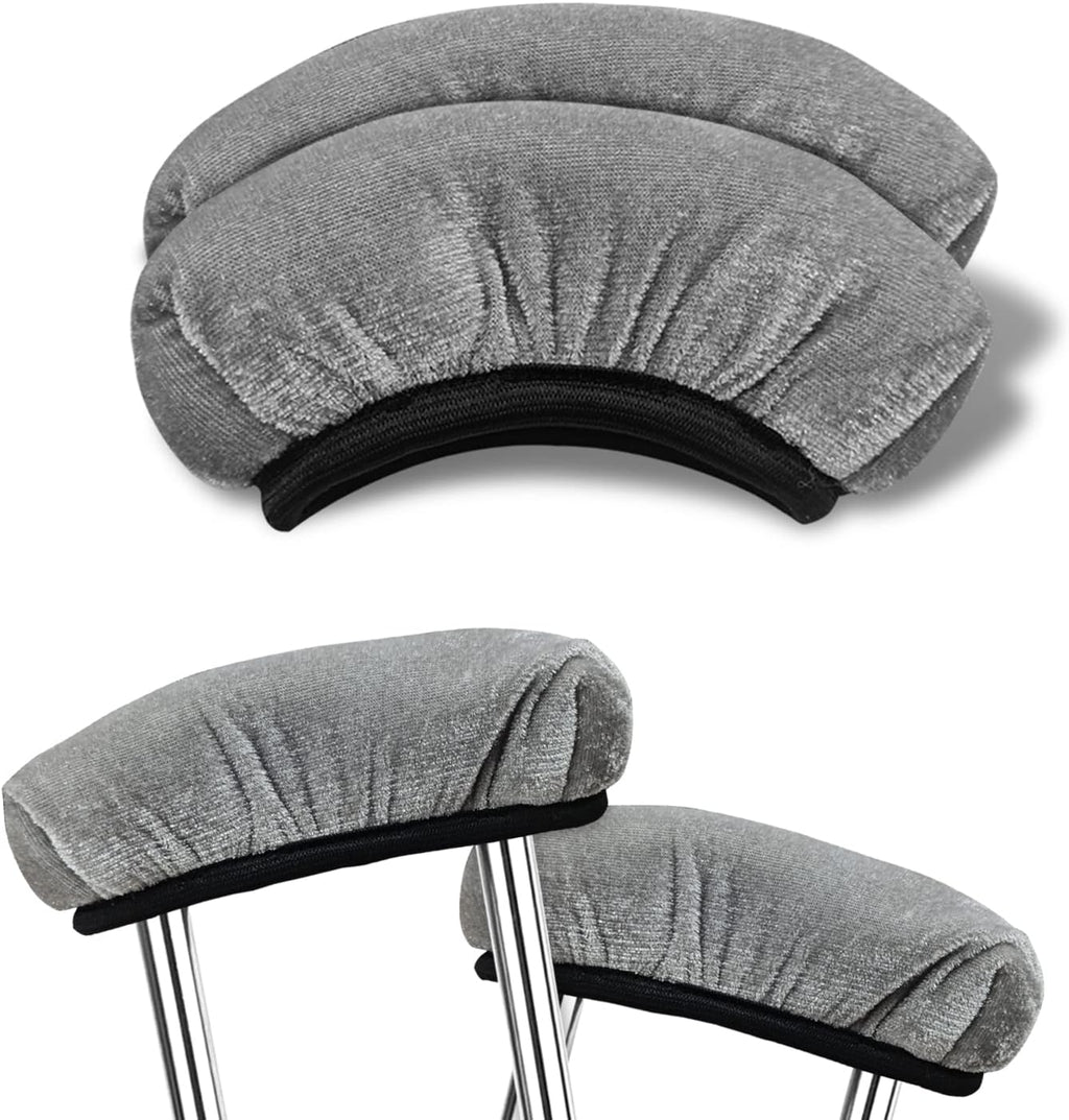 Pads for Crutches - 2PCS Crutch Pads for crutches underarm，Armpits Universal Medical Padding for Crutches for Adults, Washable Padded Covers with Thick Soft Memory Foam (Gray)