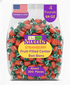 Arcor Strawberry Bon Bons by The Nile Sweets | 4 lbs of Strawberry Filled Hard Candy | Individually Wrapped Bon Bons | Deliciously Sweet Candy from Argentina (4 POUND)