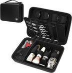 Boobowl Hard Travel Case for Hair Clippers, Hair Cutting Barber Supplies Organizer Bag, Trimmer Storage Holder for Ufree/for Wahl/for Andis Men Razor Guard Grooming Kits -Black